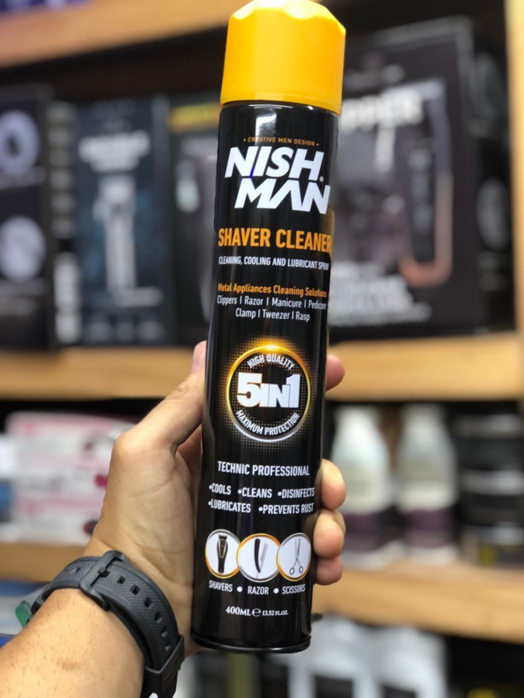 Planeta del barbero - desinfectante nish man